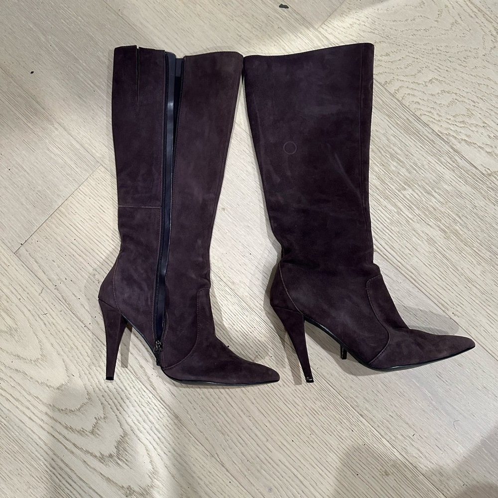 Colin Stuart Plum Purple Heeled Boots